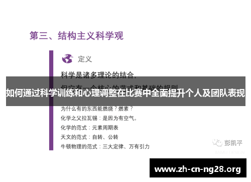 如何通过科学训练和心理调整在比赛中全面提升个人及团队表现
